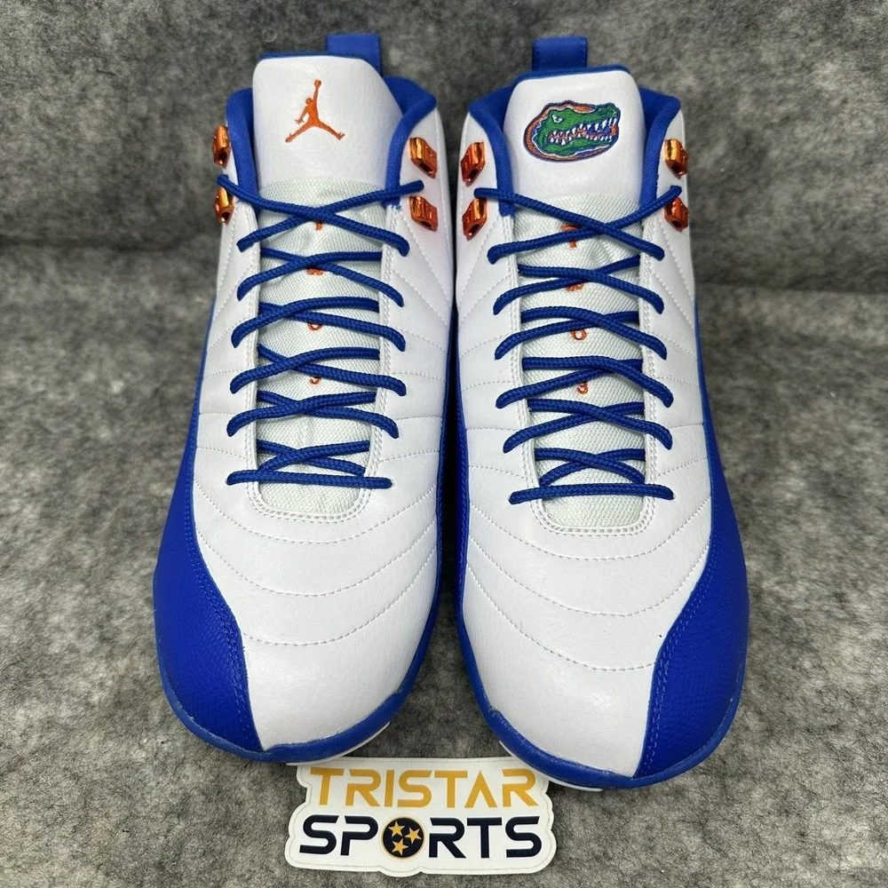Florida Gators Football Cleats Mens Sz 13.5 Jordan 12 Savage 3 PE Mid FJ6220-147